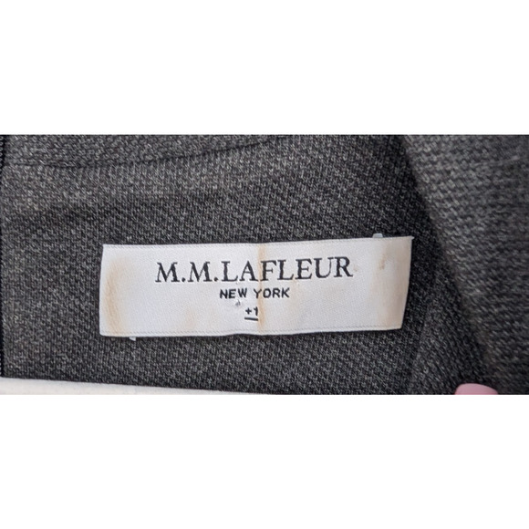 Womens MM LaFleur Charcoal Gray V Neck Ponte Knit Classic Minimalist Dress 20 - Picture 5 of 8